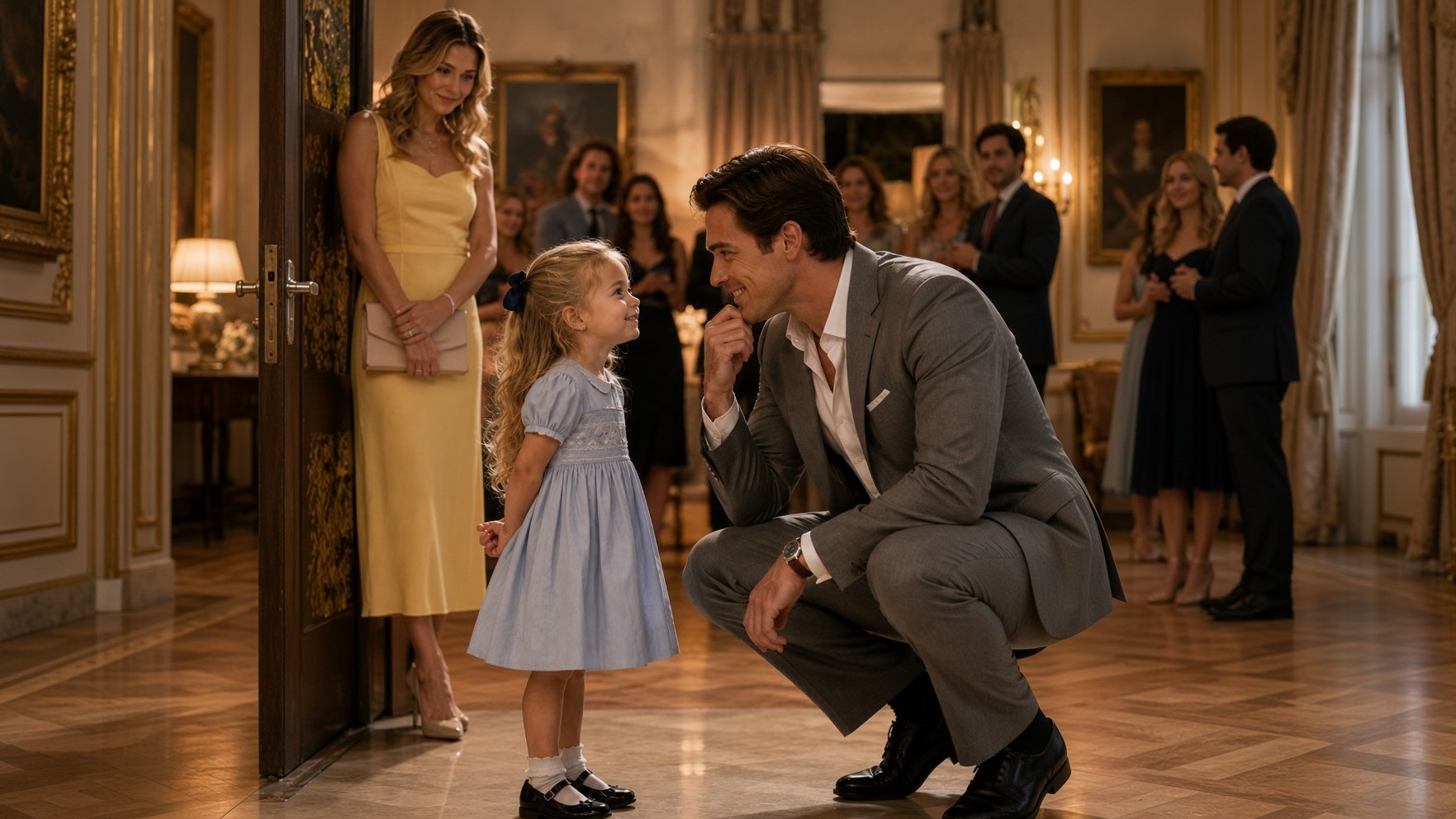 Everyone laughed when the little girl called the billionaire “Daddy,” until he saw the photograph she pulled from her mother’s secret blue box
