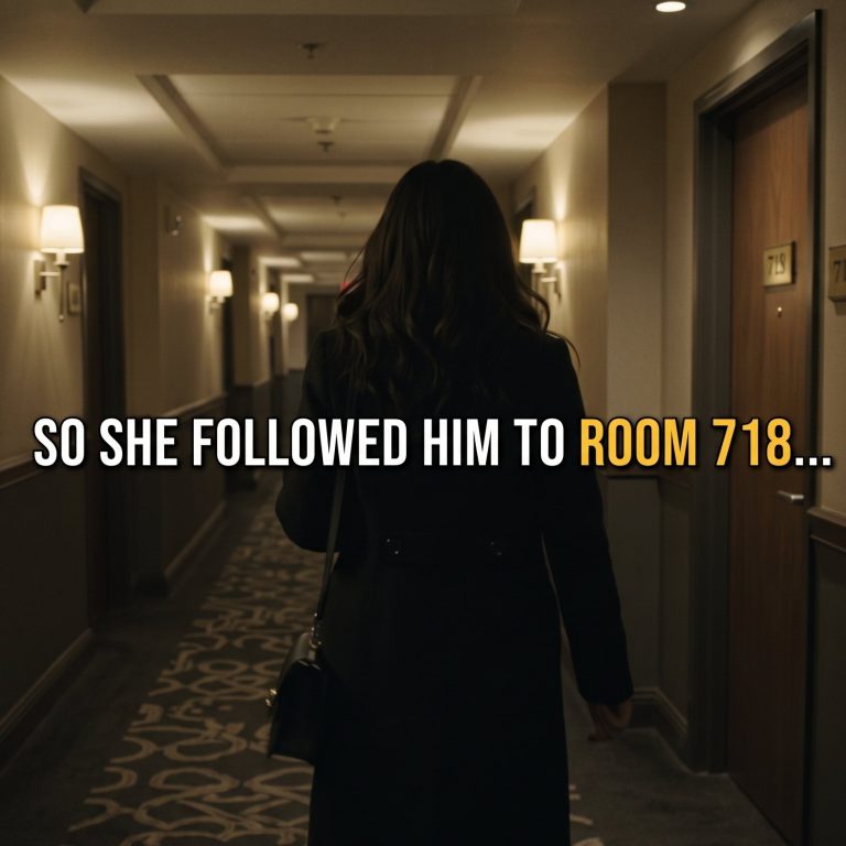 woman hotel hallway